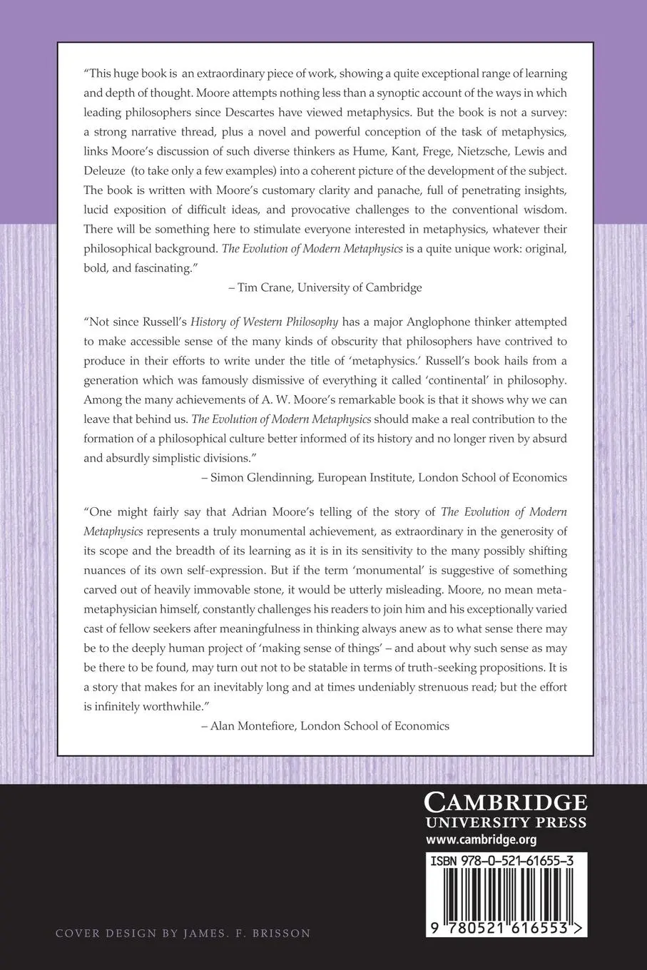 Rückseite: 9780521616553 | Making Sense of Things | The Evolution of Modern Metaphysics | Buch