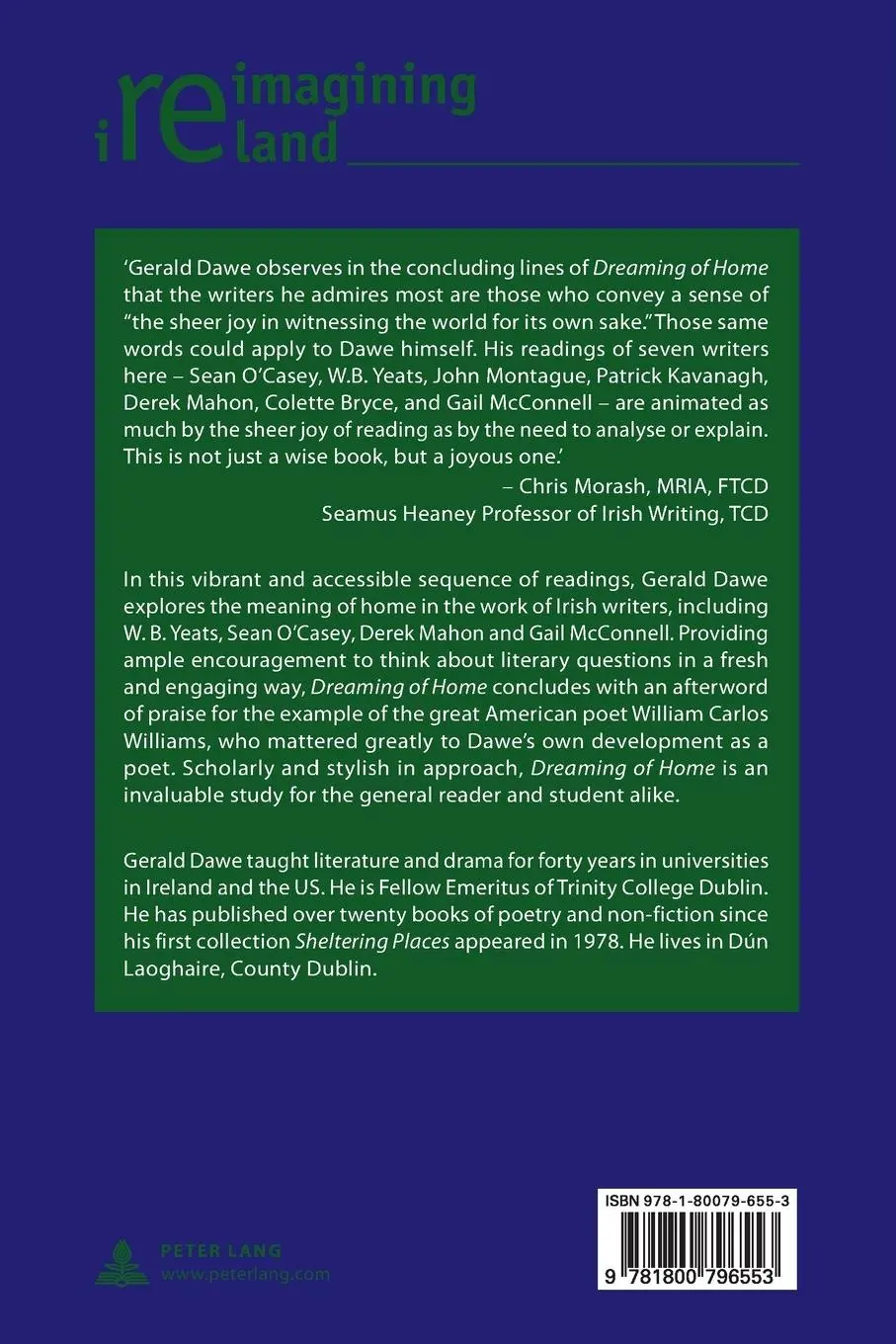 Rückseite: 9781800796553 | Dreaming of Home | Seven Irish Writers | Gerald Dawe | Taschenbuch