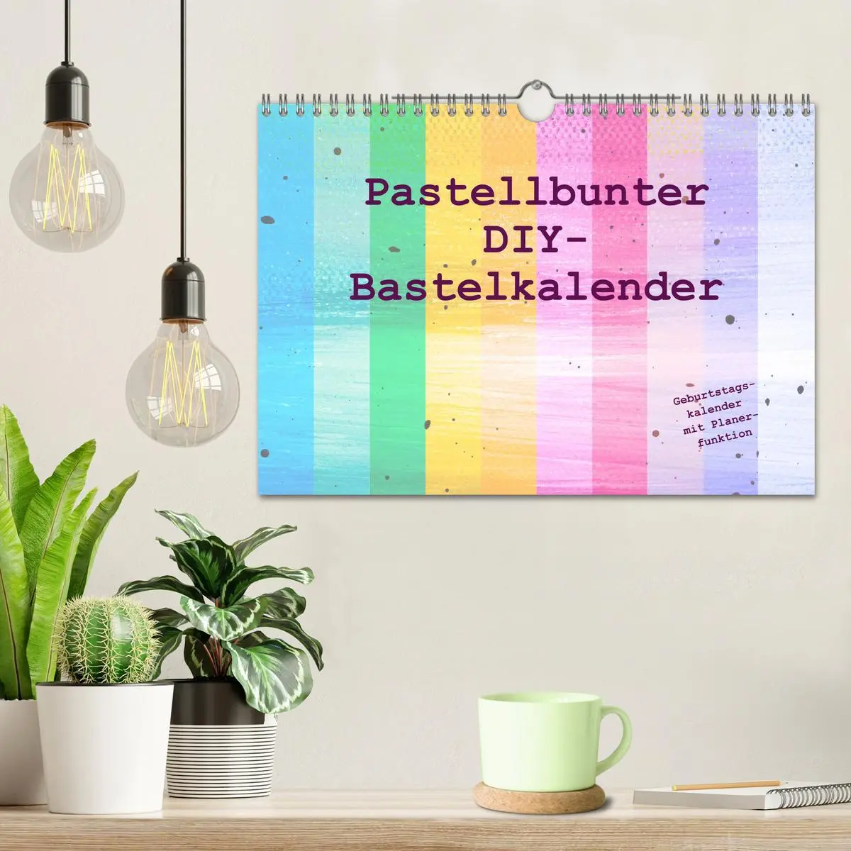 Bild: 9783457376553 | Pastellbunter DIY-Bastelkalender (Wandkalender 2026 DIN A4 quer),...
