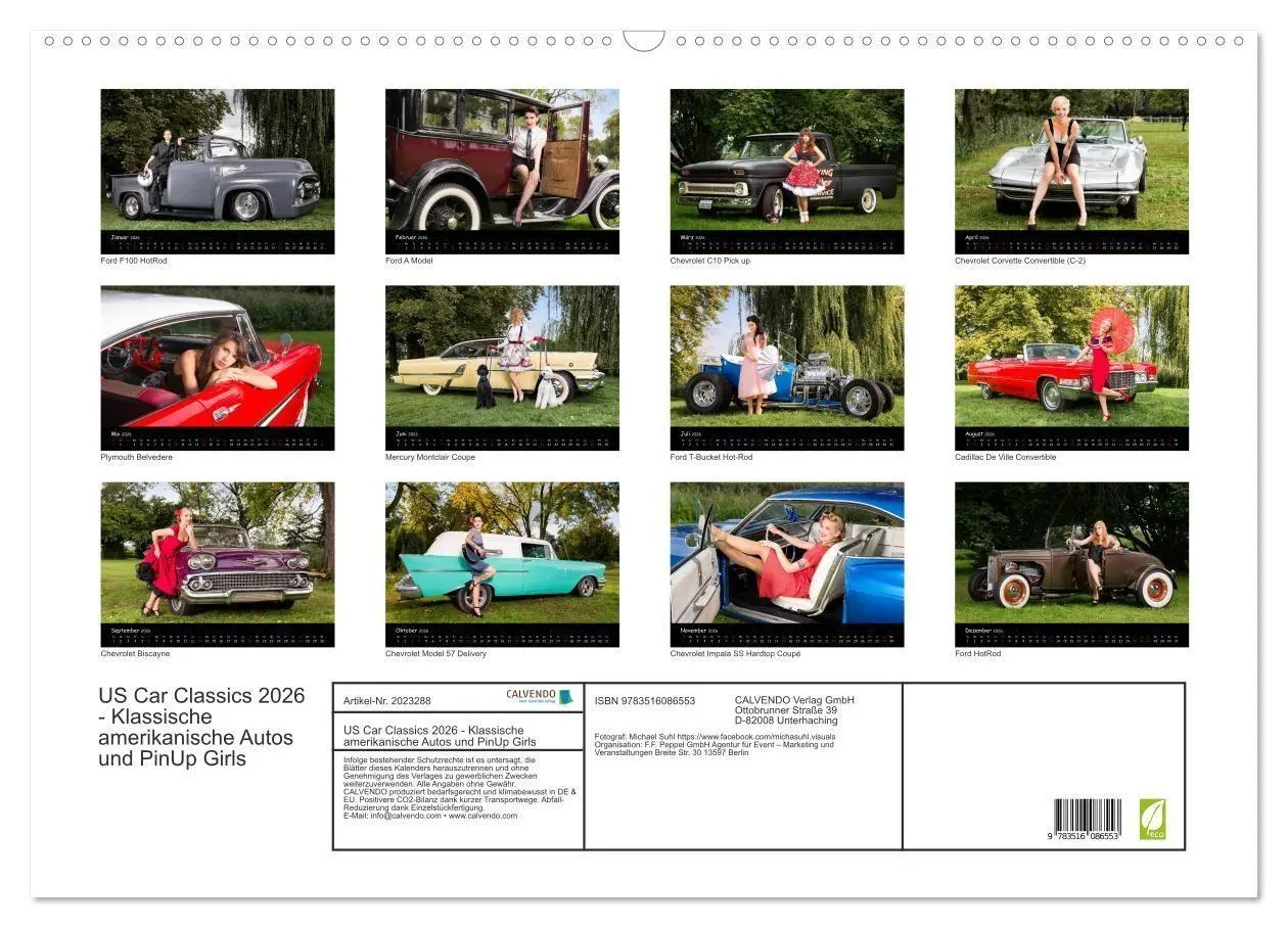 Bild: 9783516086553 | US Car Classics 2026 - Klassische amerikanische Autos und PinUp...