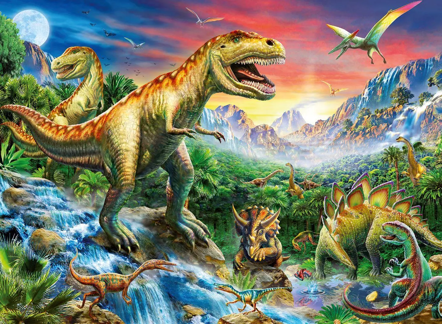 Bild: 4005556106653 | Bei den Dinosauriern. Puzzle 100 Teile XXL | Spiel | Kinderpuzzle