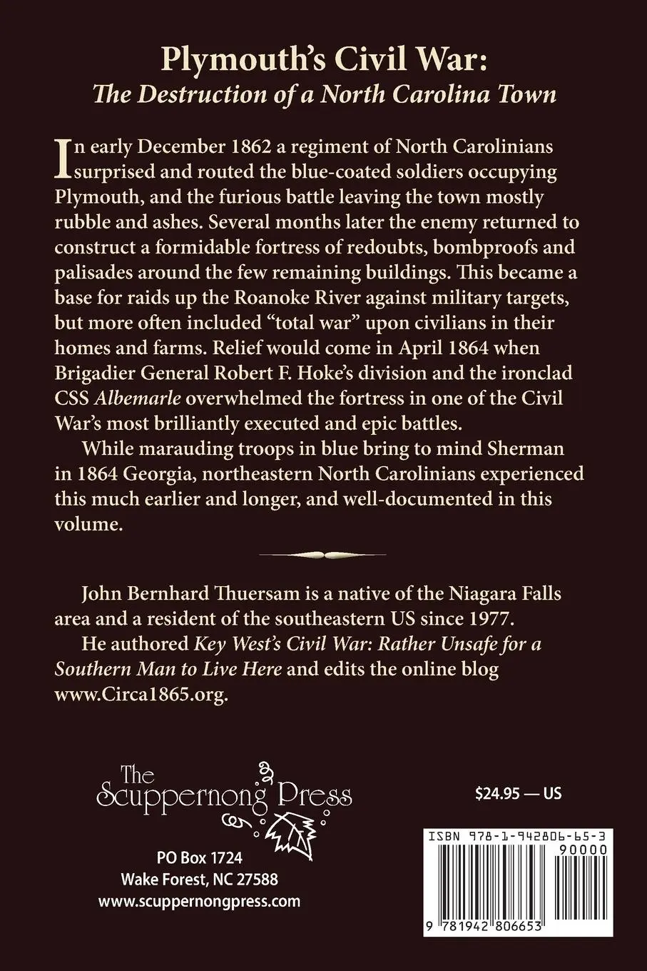 Rückseite: 9781942806653 | Plymouth's Civil War | The Destruction of a North Carolina Town | Buch