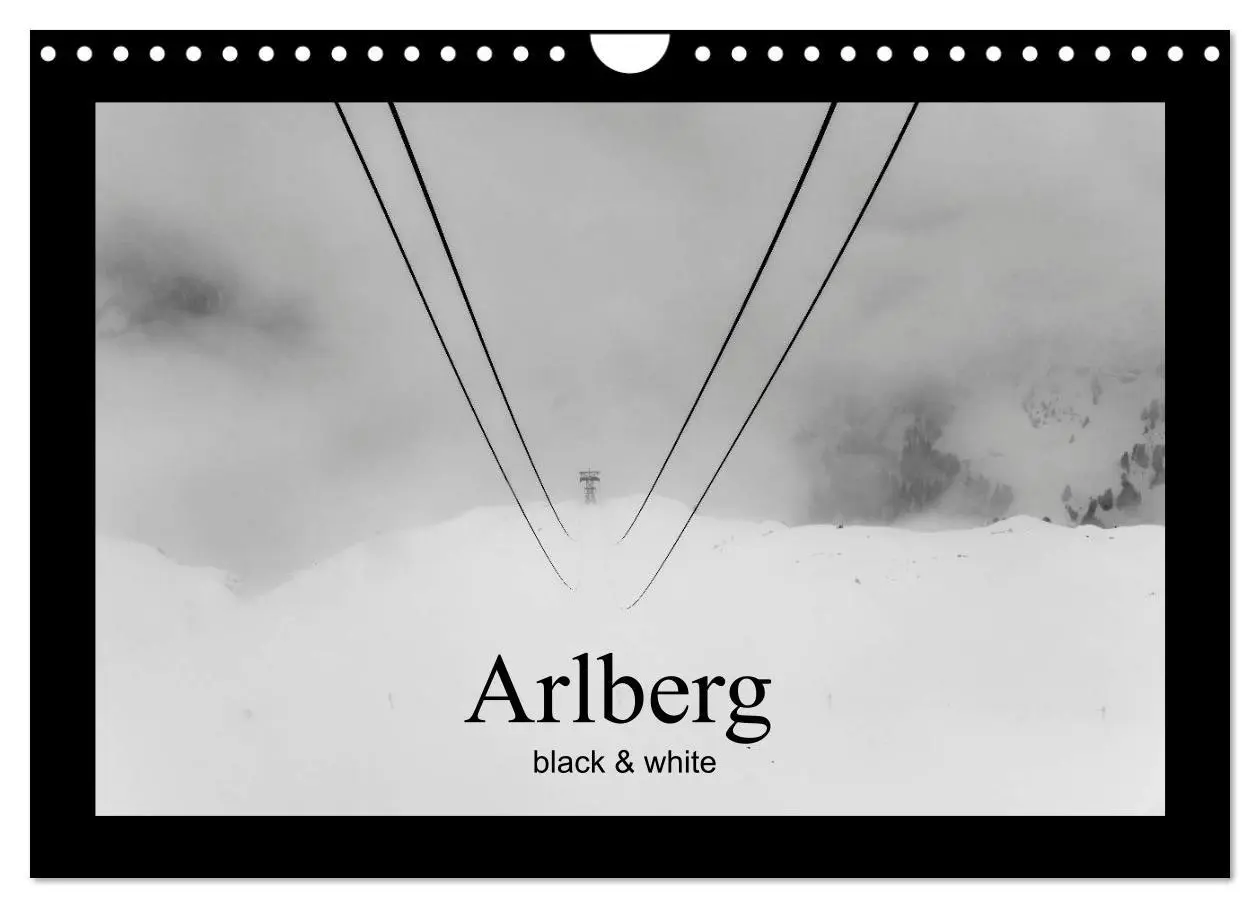 Cover: 9783457816653 | Arlberg black and white (Wandkalender 2026 DIN A4 quer), CALVENDO...