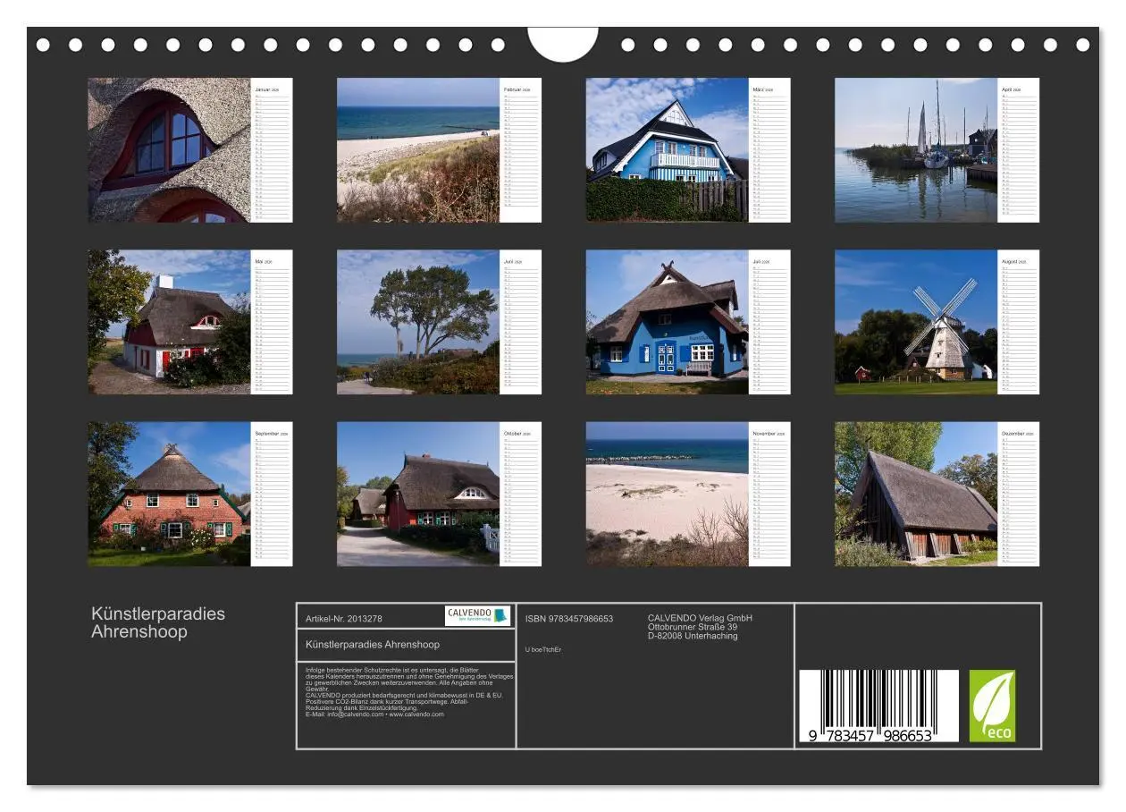 Bild: 9783457986653 | Künstlerparadies Ahrenshoop (Wandkalender 2026 DIN A4 quer),...