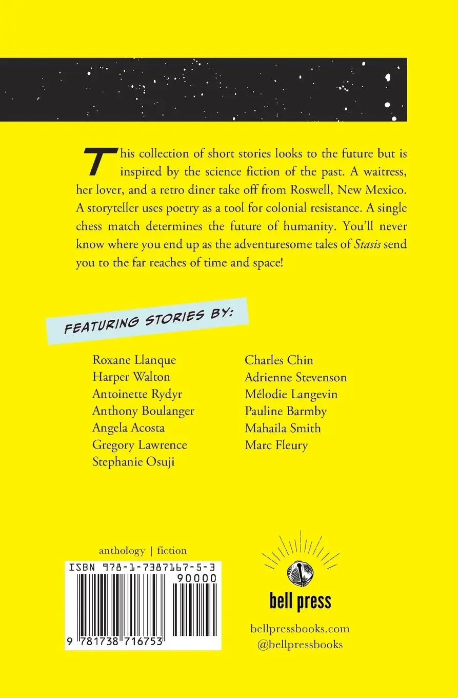 Rückseite: 9781738716753 | Stasis | An anthology of retrofuturisms | Libby Graham | Taschenbuch