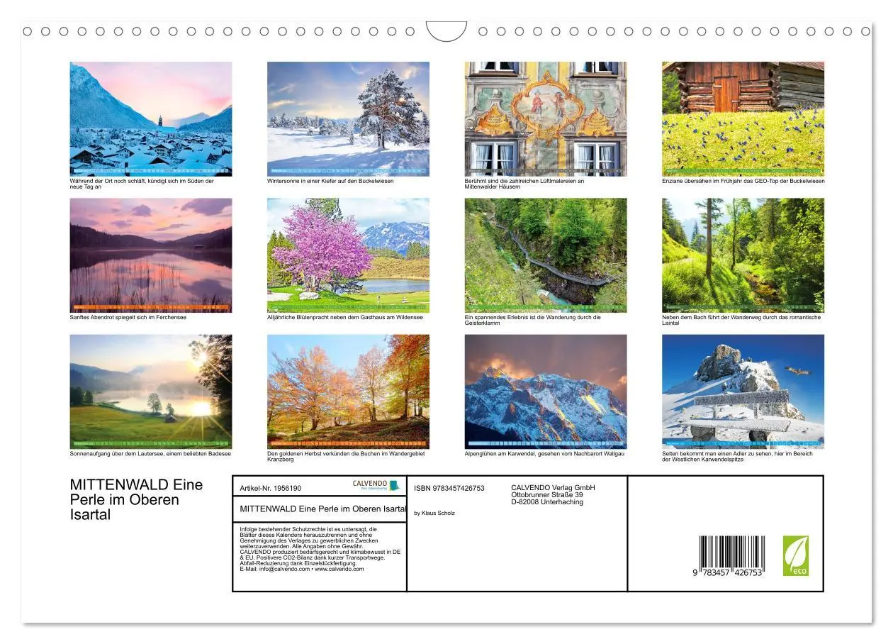 Bild: 9783457426753 | MITTENWALD Eine Perle im Oberen Isartal (Wandkalender 2026 DIN A3...