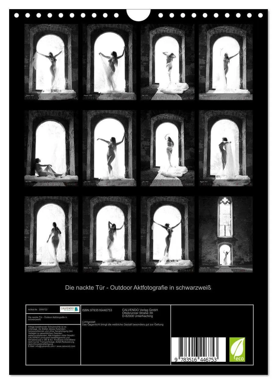 Bild: 9783516446753 | Die nackte Tür - Outdoor Aktfotografie in schwarzweiß (Wandkalender...