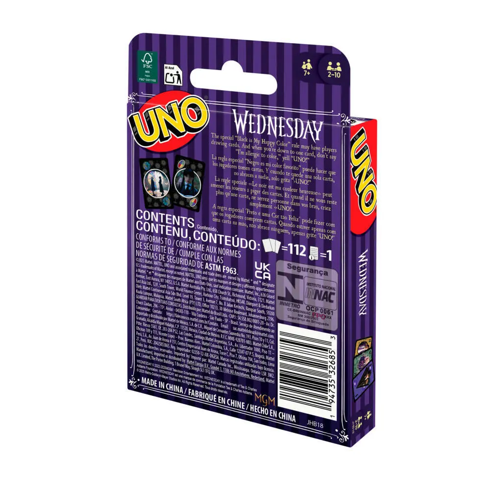Bild: 194735326853 | UNO Wednesday.JHB18 | Spiel | JHB18 | Deutsch | 2026 | Mattel