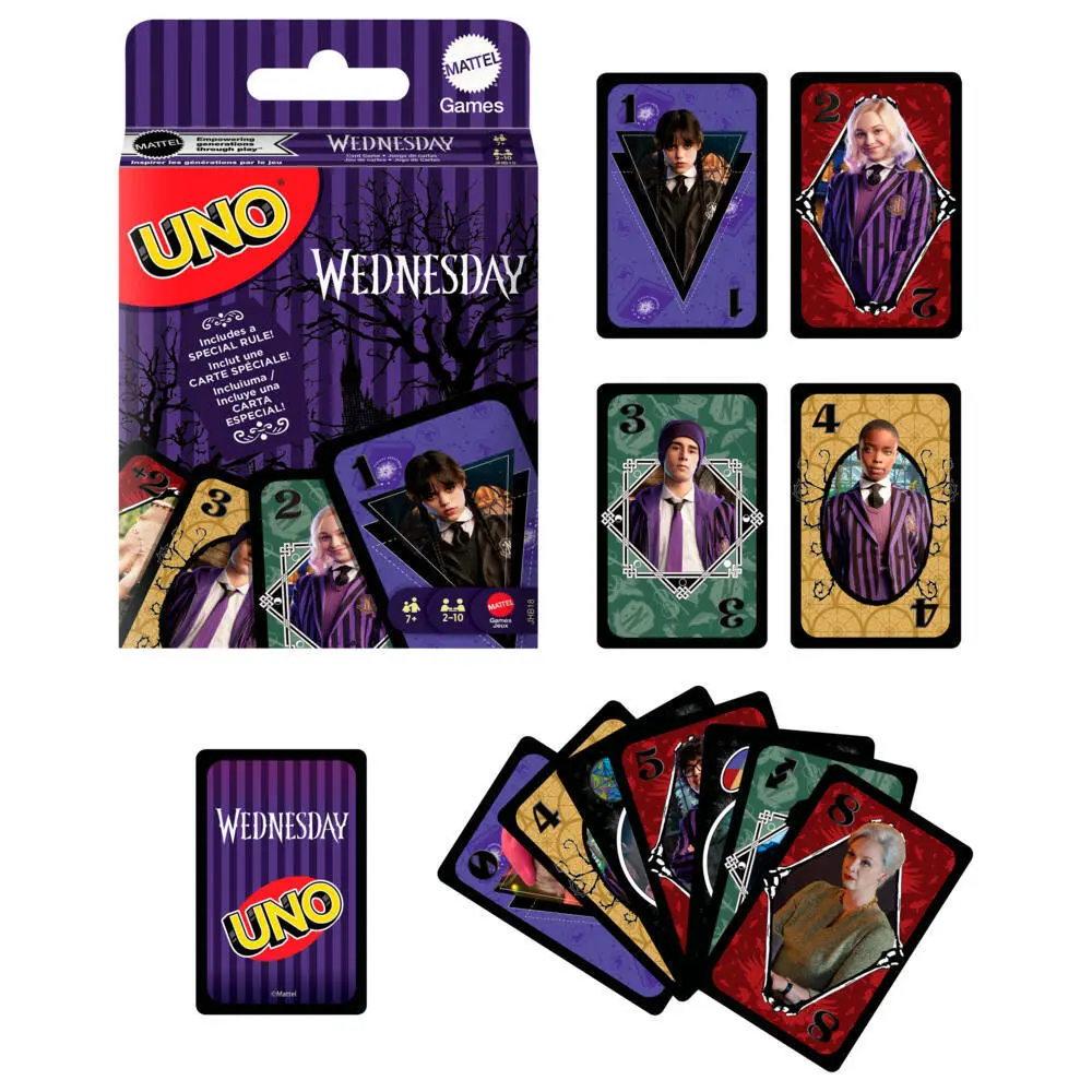 Bild: 194735326853 | UNO Wednesday.JHB18 | Spiel | JHB18 | Deutsch | 2026 | Mattel