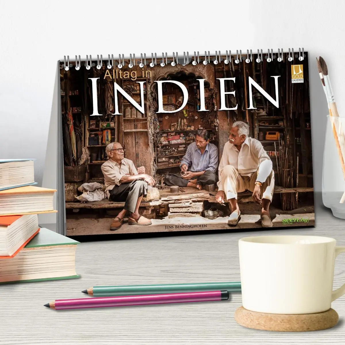 Bild: 9783457966853 | Alltag in Indien (Tischkalender 2026 DIN A5 quer), CALVENDO...