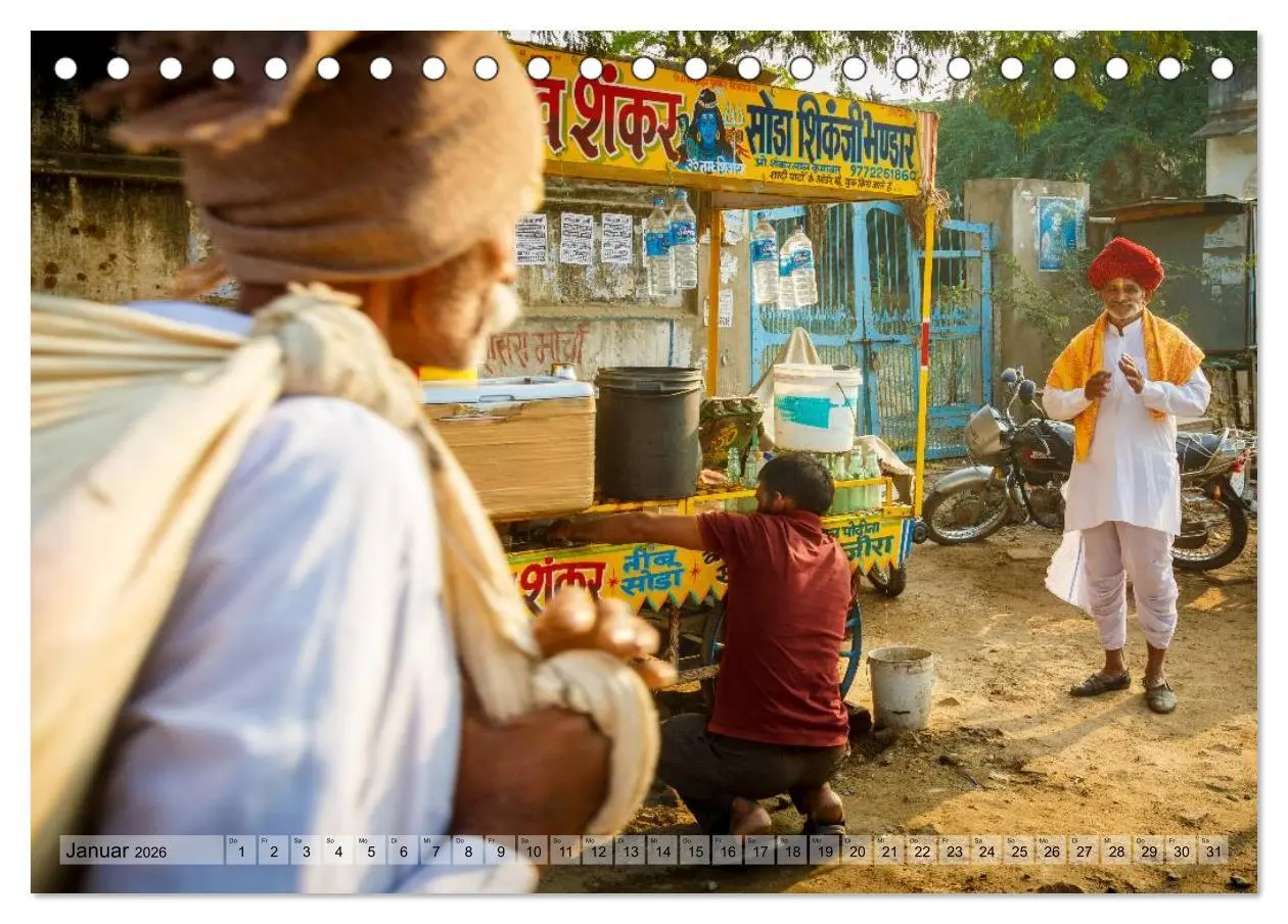 Bild: 9783457966853 | Alltag in Indien (Tischkalender 2026 DIN A5 quer), CALVENDO...