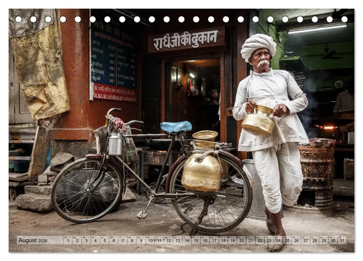 Bild: 9783457966853 | Alltag in Indien (Tischkalender 2026 DIN A5 quer), CALVENDO...