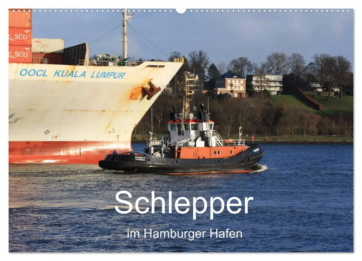 Cover: 9783516126853 | Schlepper im Hamburger Hafen (Wandkalender 2026 DIN A2 quer),...