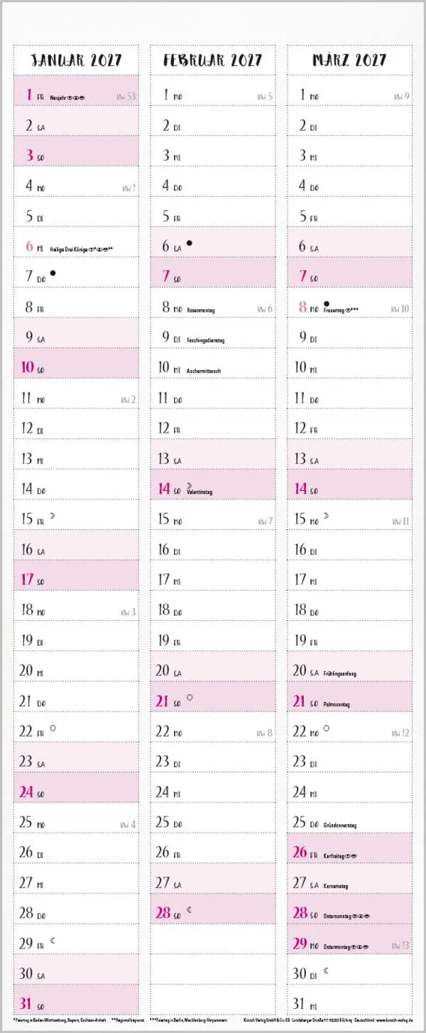 Bild: 9783731886853 | Familienplaner Pretty Birds 2026 | Verlag Korsch | Kalender | 14 S.