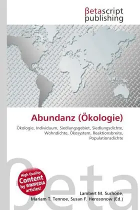 Cover: 9786130556853 | Abundanz (Ökologie) | Lambert M. Surhone (u. a.) | Taschenbuch | 2026