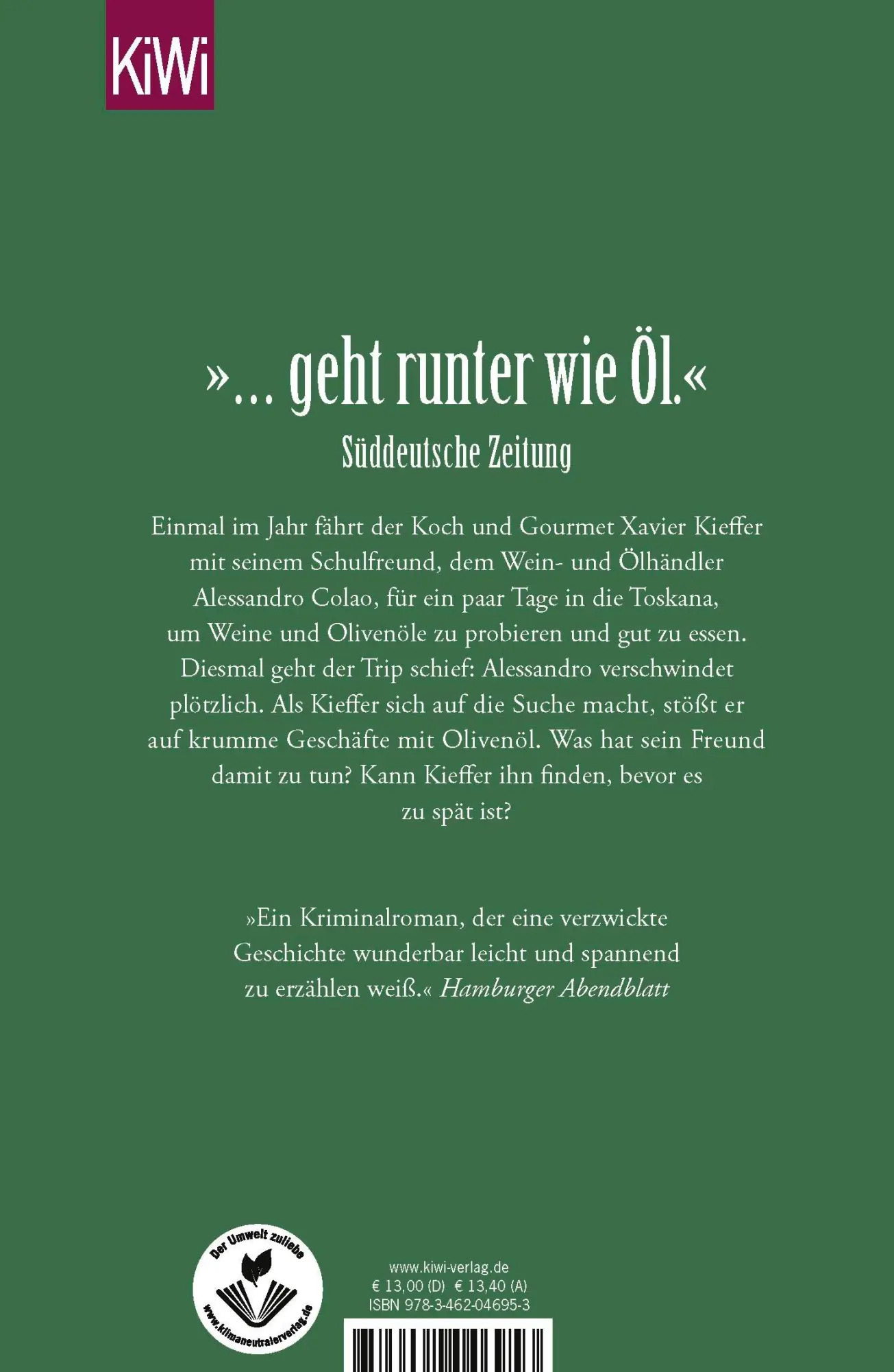 Rückseite: 9783462046953 | Tödliche Oliven | Tom Hillenbrand | Taschenbuch | 320 S. | Deutsch