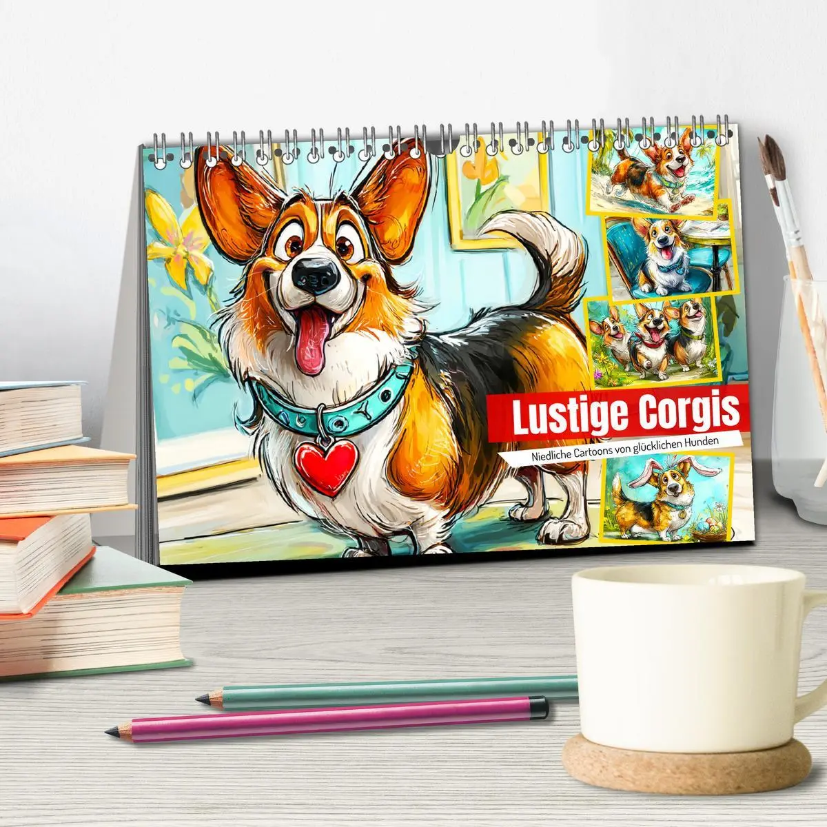 Bild: 9783516596953 | Lustige Corgis. Niedliche Cartoons von glücklichen Hunden...