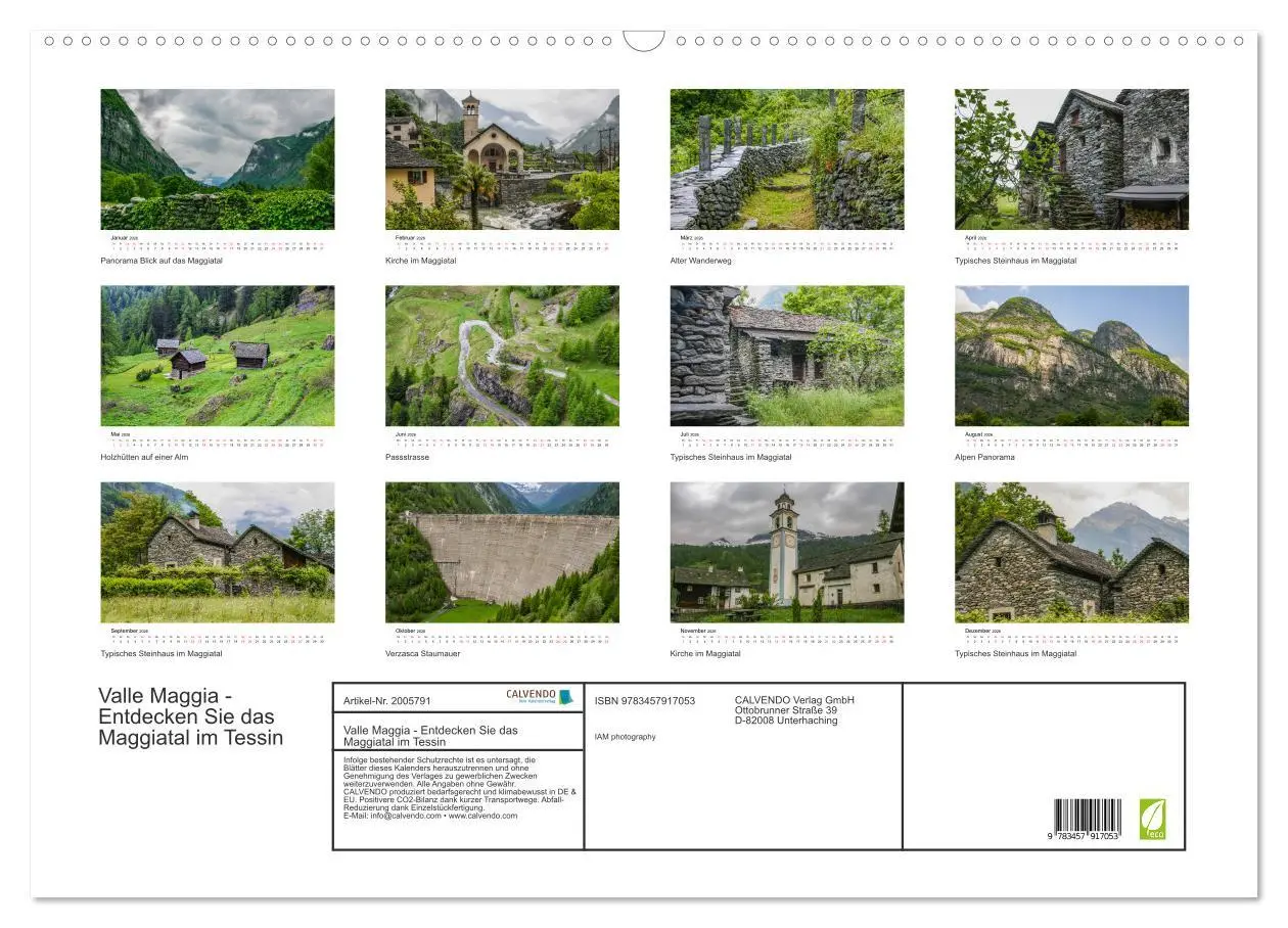 Bild: 9783457917053 | Valle Maggia - Entdecken Sie das Maggiatal im Tessin (Wandkalender...