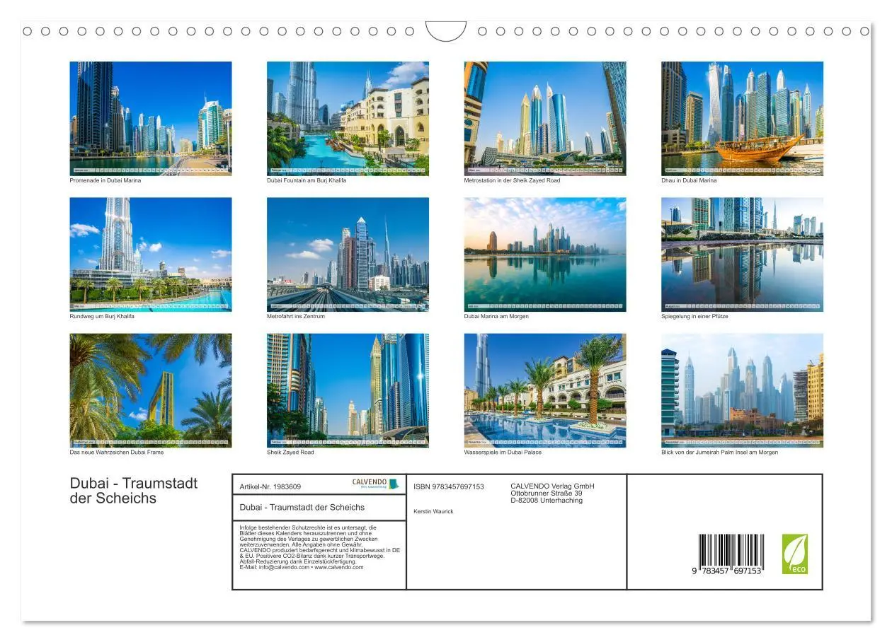 Bild: 9783457697153 | Dubai - Traumstadt der Scheichs (Wandkalender 2026 DIN A3 quer),...