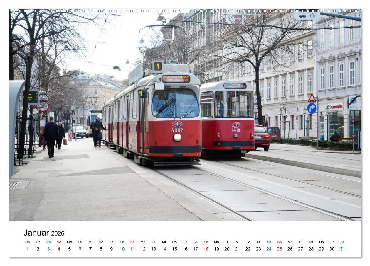 Bild: 9783457837153 | Mit der Bim durch Wien - Die Wiener Straßenbahn (Wandkalender 2026...