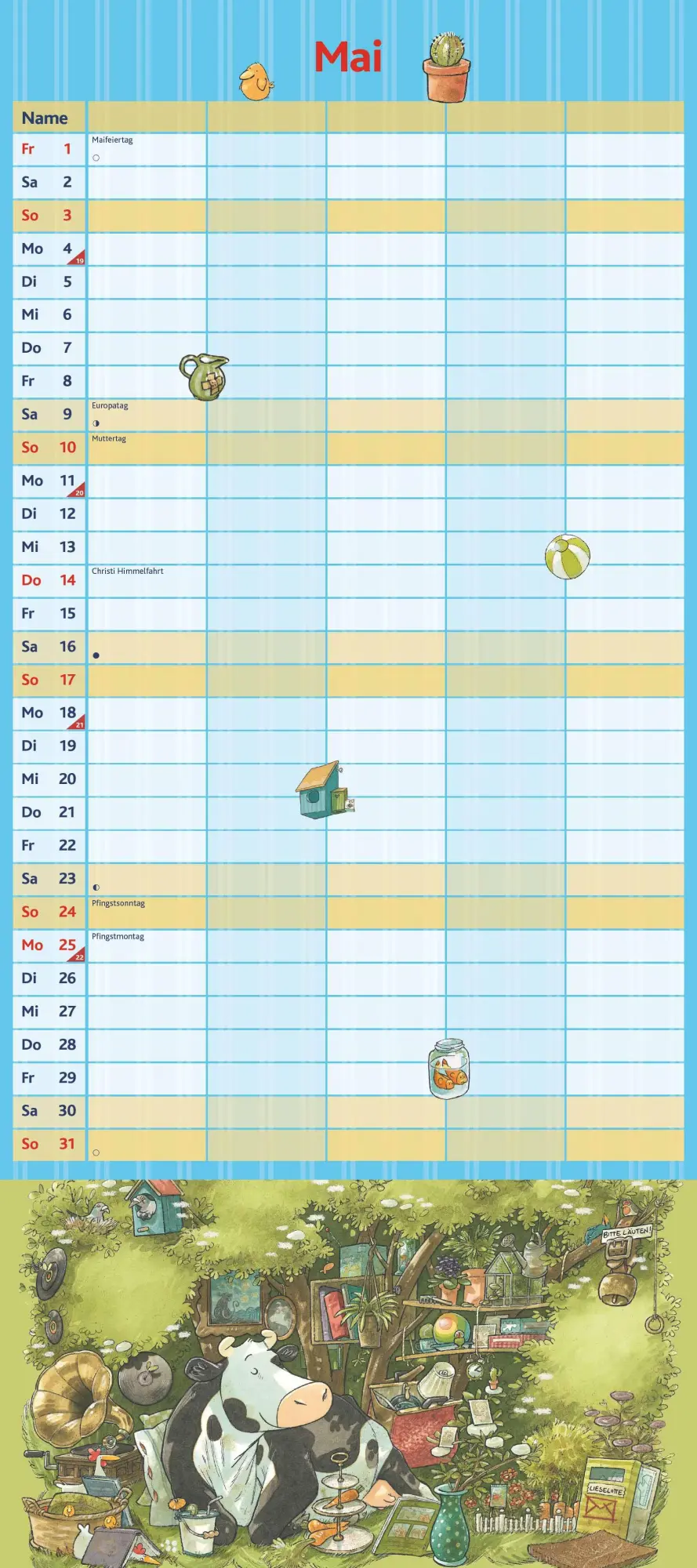 Bild: 4069095007253 | Die Kuh Lieselotte Familienkalender 2026 - Von Alexander...
