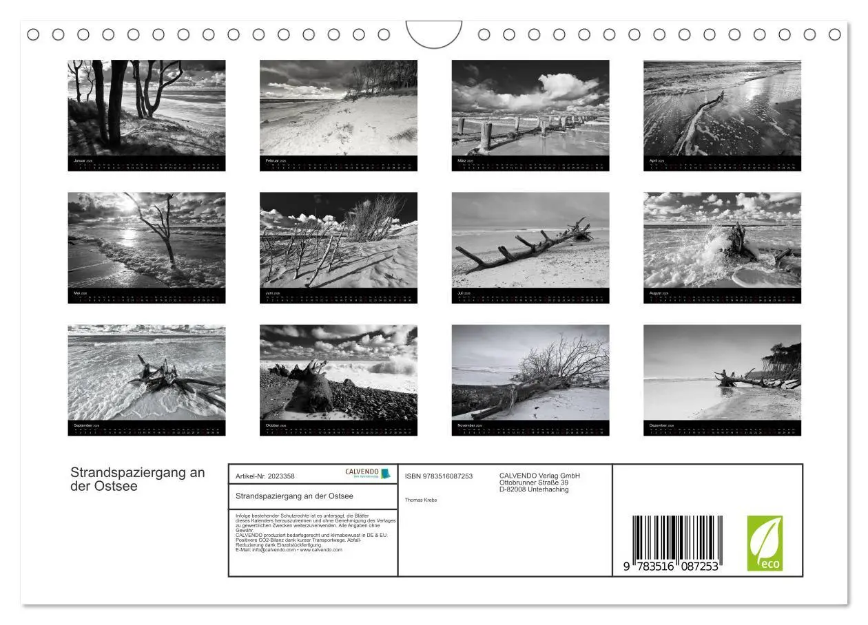 Bild: 9783516087253 | Strandspaziergang an der Ostsee (Wandkalender 2026 DIN A4 quer),...