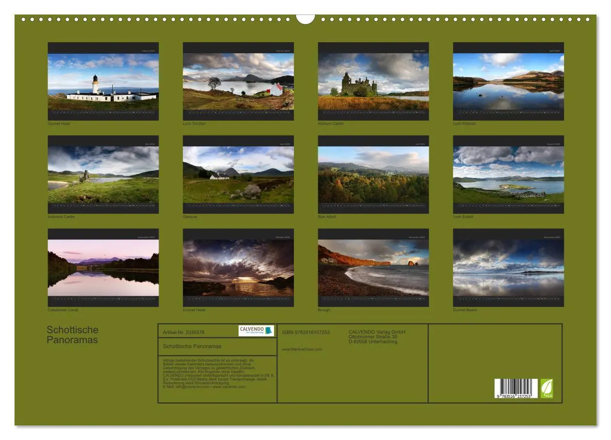 Bild: 9783516157253 | Schottische Panoramas (Wandkalender 2026 DIN A2 quer), CALVENDO...