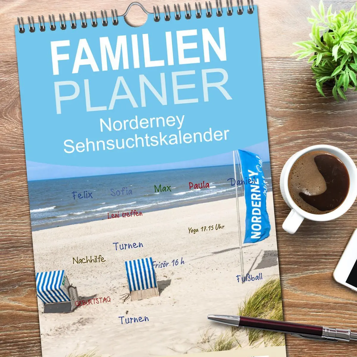 Bild: 9783516607253 | Familienplaner 2026 - Norderney Sehnsuchtskalender mit 5 Spalten...