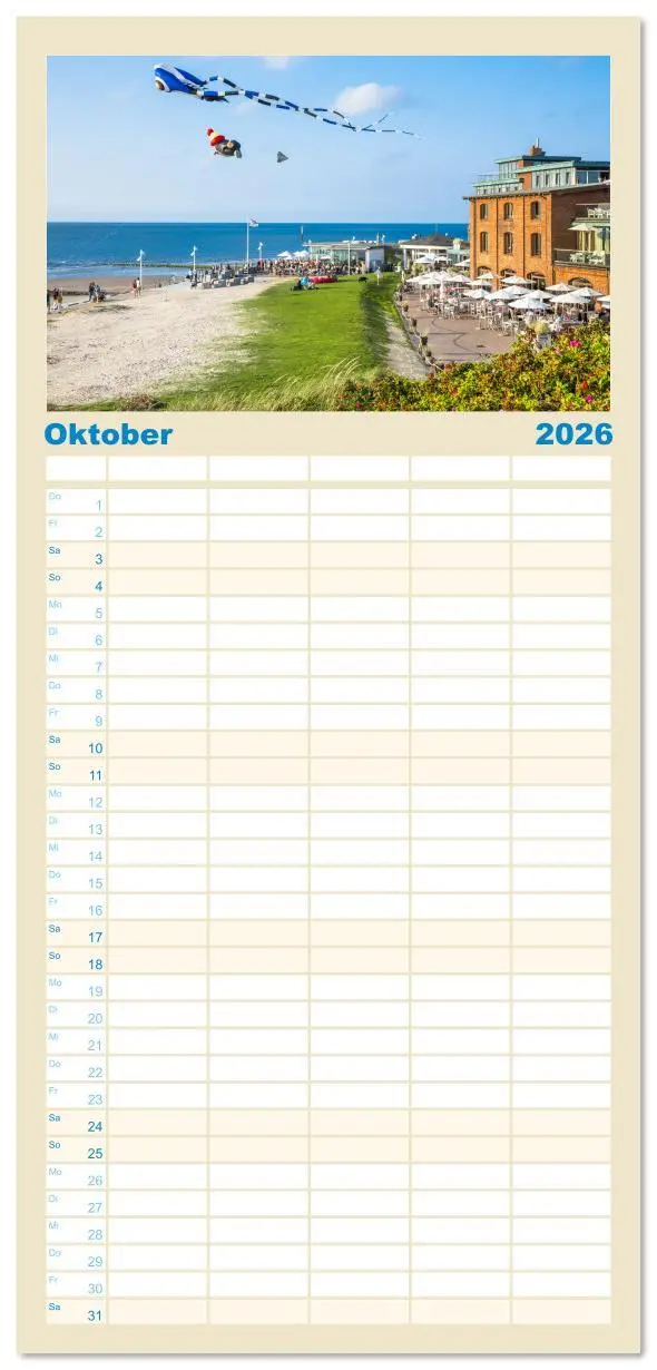 Bild: 9783516607253 | Familienplaner 2026 - Norderney Sehnsuchtskalender mit 5 Spalten...