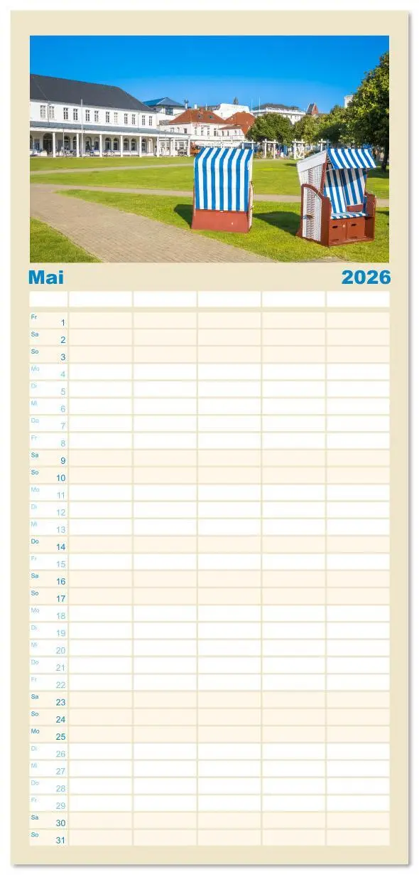 Bild: 9783516607253 | Familienplaner 2026 - Norderney Sehnsuchtskalender mit 5 Spalten...