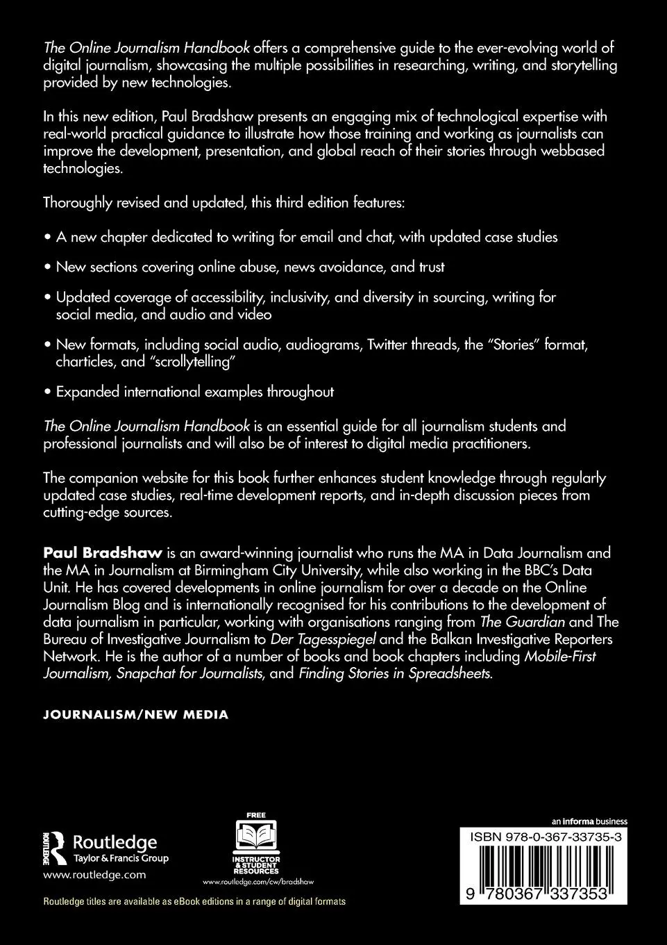 Rückseite: 9780367337353 | The Online Journalism Handbook | Paul Bradshaw | Taschenbuch | 2023