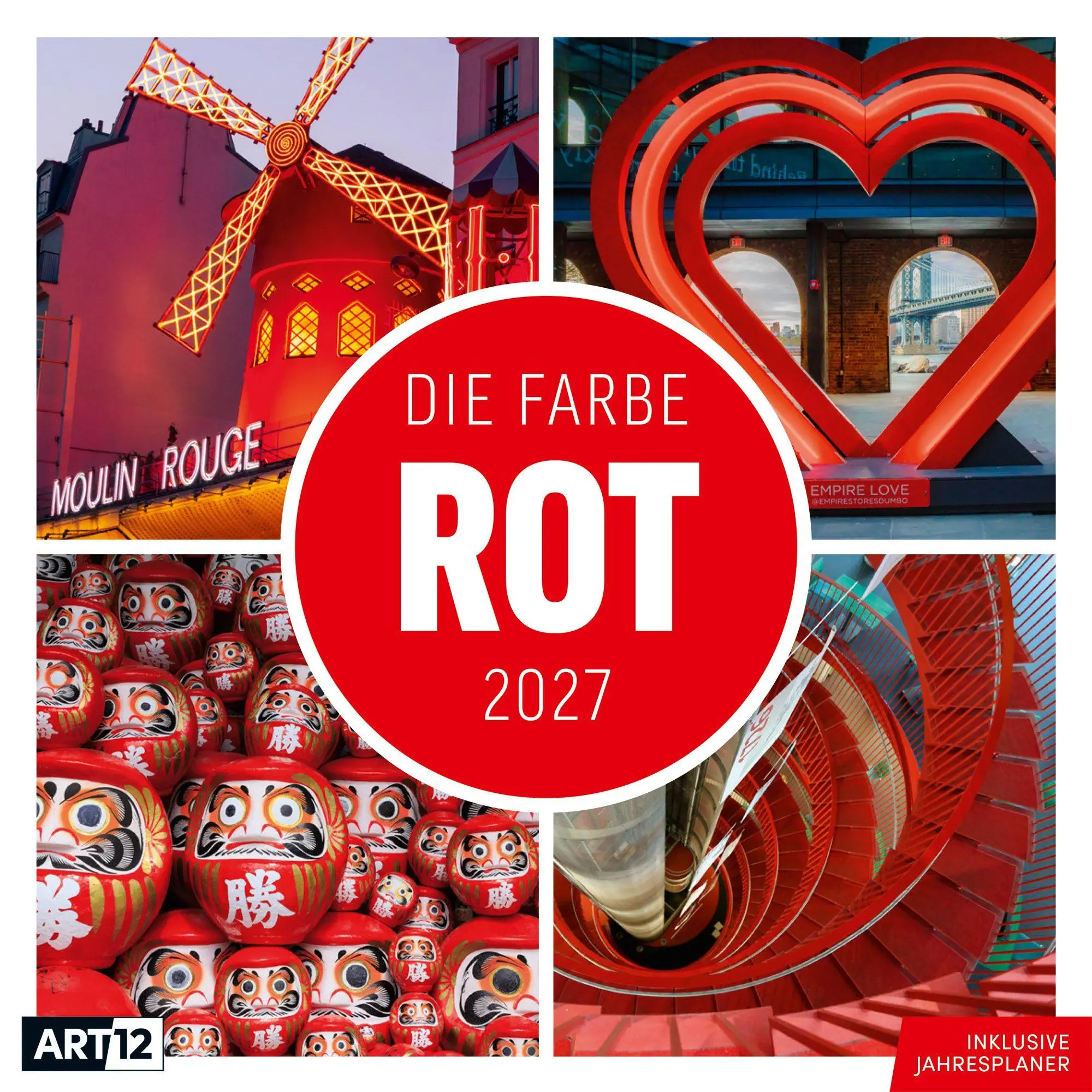 Cover: 9783838447353 | Die Farbe Rot Kalender 2027 - 30x30 - Art12 | GmbH | Kalender | 28 S.