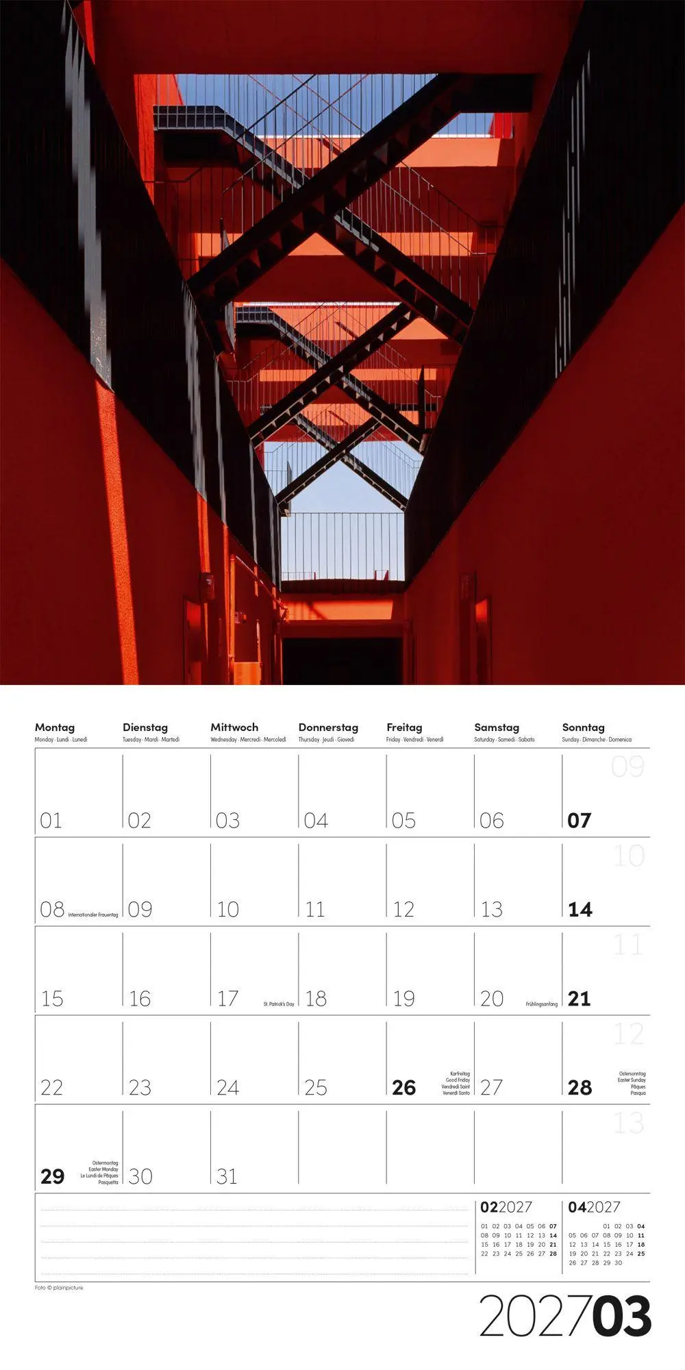 Bild: 9783838447353 | Die Farbe Rot Kalender 2027 - 30x30 - Art12 | GmbH | Kalender | 28 S.
