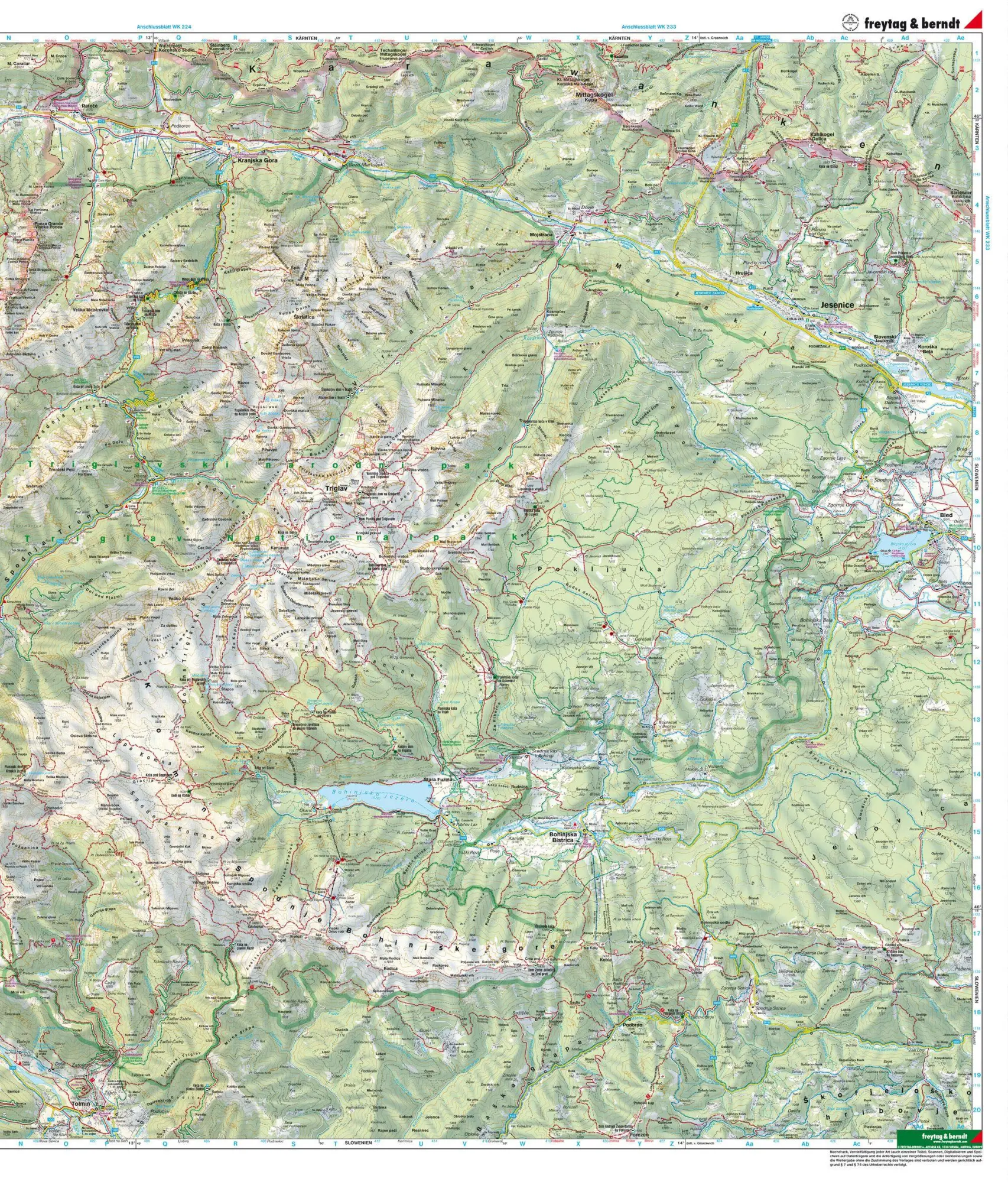 Bild: 9783850847353 | Julische Alpen 1 : 50 000. WK 141 | Wander-, Rad- und Freizeitkarte