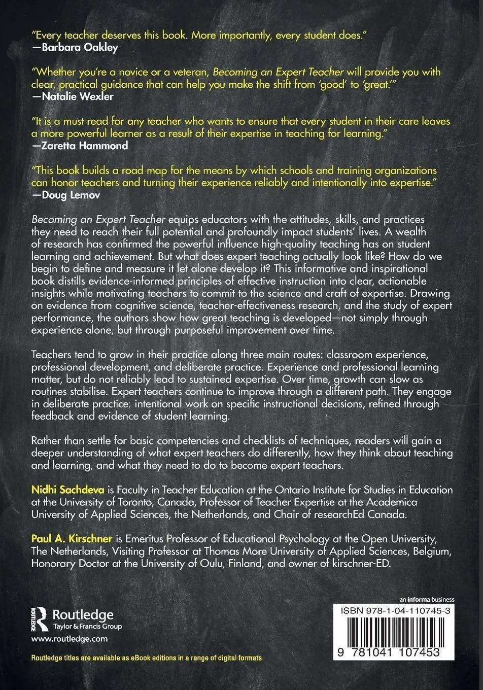 Rückseite: 9781041107453 | Becoming an Expert Teacher | Nidhi Sachdeva (u. a.) | Taschenbuch