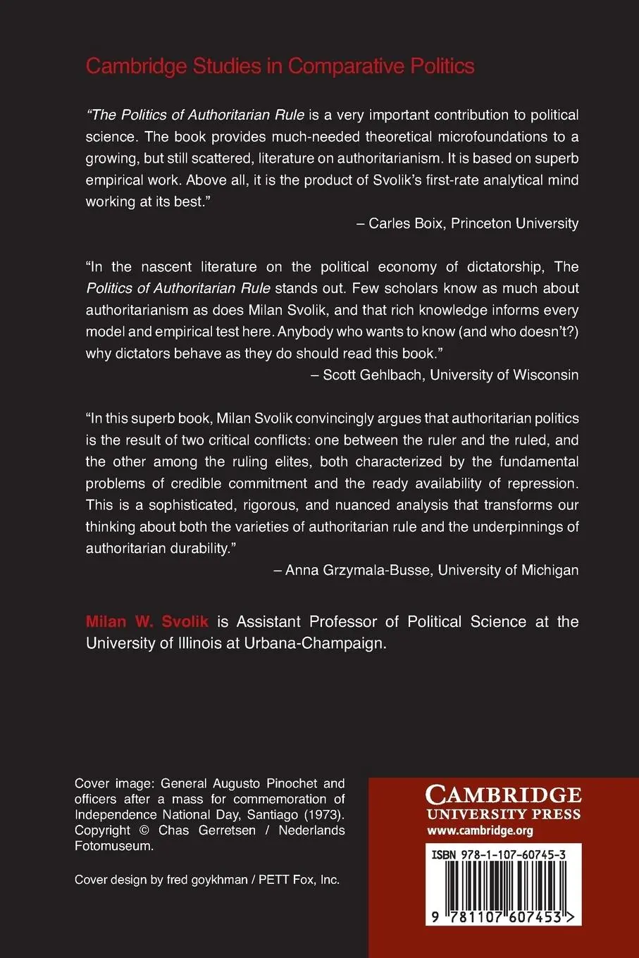 Rückseite: 9781107607453 | The Politics of Authoritarian Rule | Milan W. Svolik | Taschenbuch