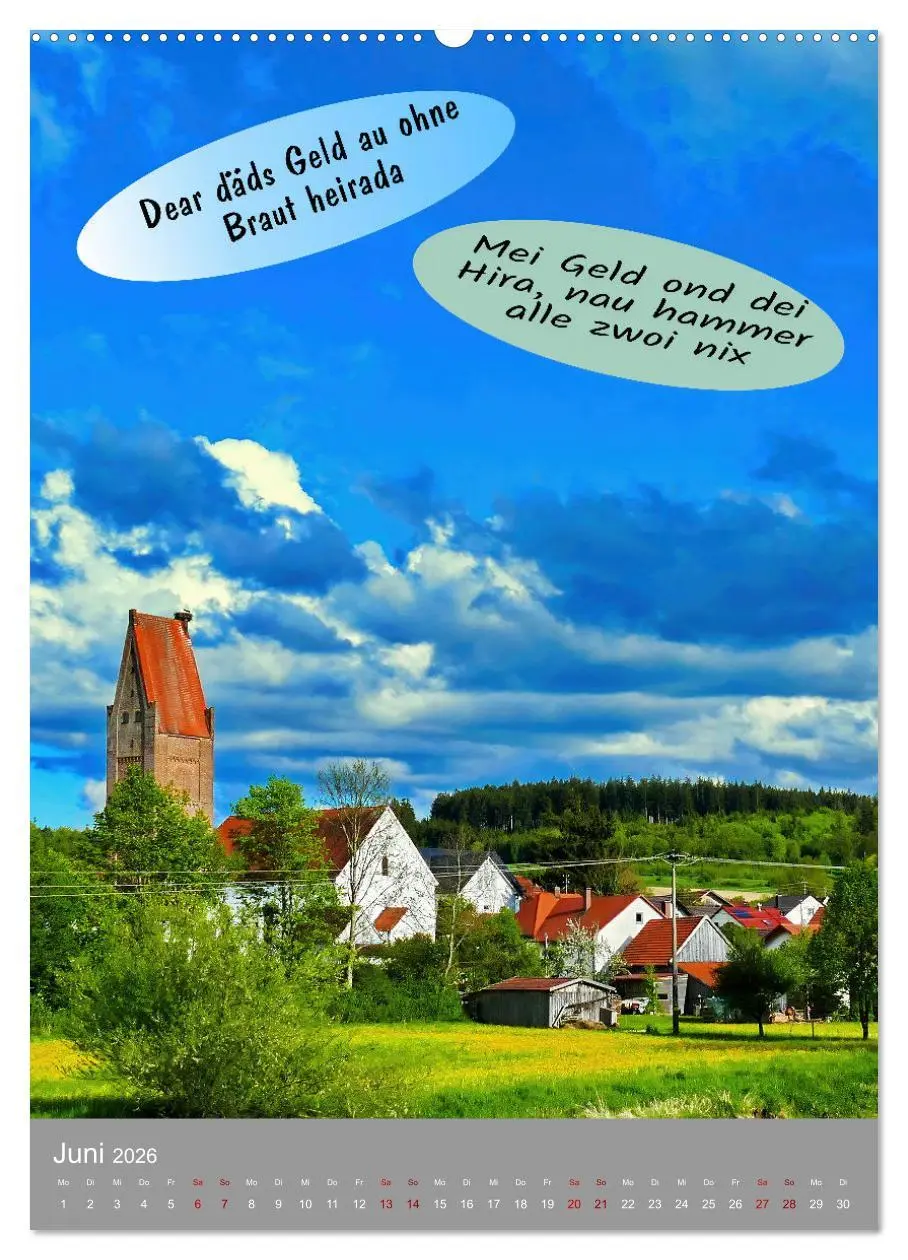 Bild: 9783457287453 | Schwäbische Sprichwörter Oifach g`redt (Wandkalender 2026 DIN A2...