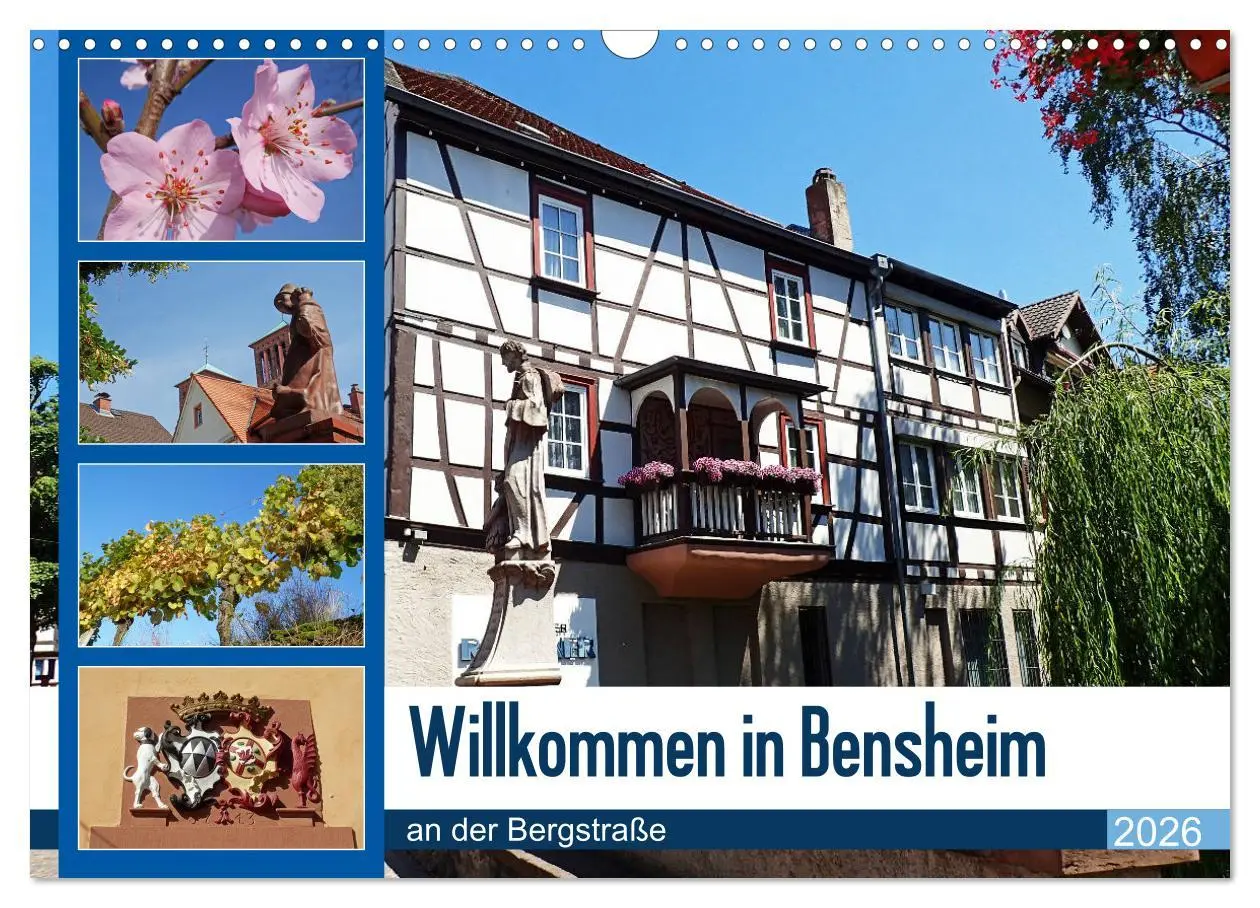 Cover: 9783457737453 | Willkommen in Bensheim an der Bergstraße (Wandkalender 2026 DIN A3...