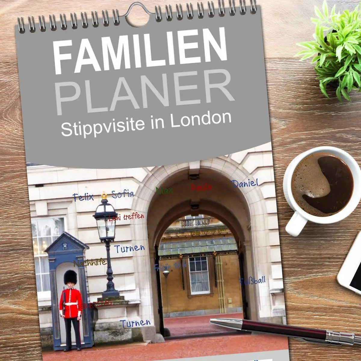 Bild: 9783516517453 | Familienplaner 2026 - Stippvisite in London mit 5 Spalten...