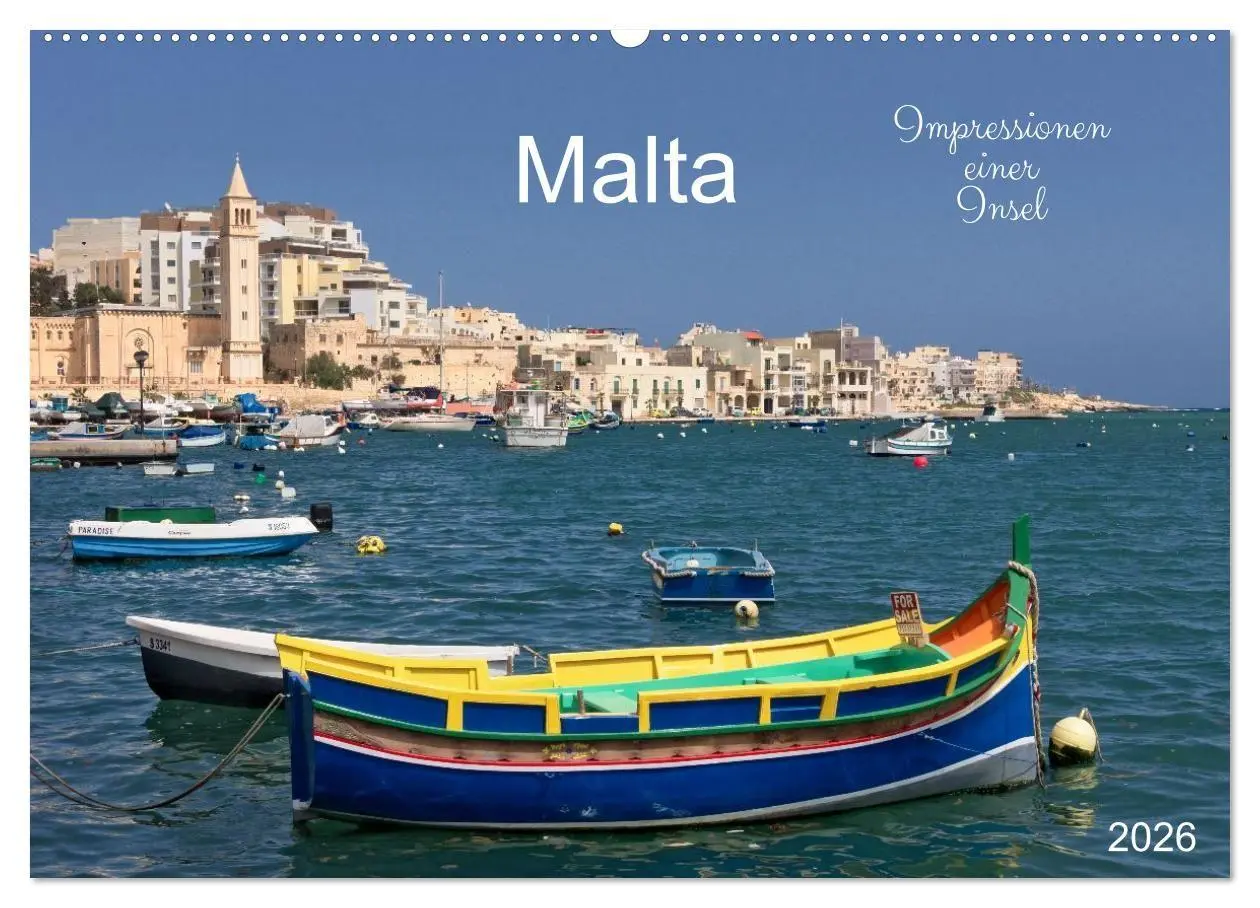 Cover: 9783516687453 | Malta. Impressionen einer Insel (Wandkalender 2026 DIN A2 quer),...
