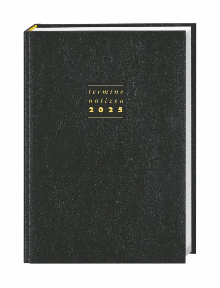 Cover: 9783756407453 | Terminer A5, Leder schwarz 2025 | Kalender | Kalender | Deutsch | 2025