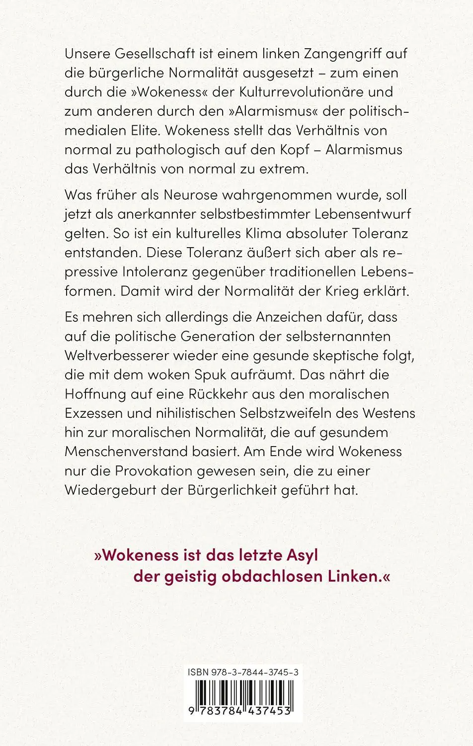 Bild: 9783784437453 | Zurück zur Normalität | Mit Augenmaß und gesundem Menschenverstand