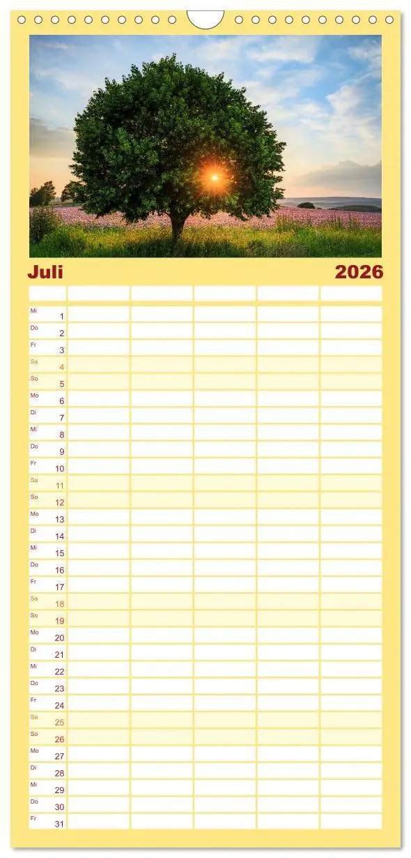 Bild: 9783516507553 | Familienplaner 2026 - Sonnige Augenblicke mit 5 Spalten...
