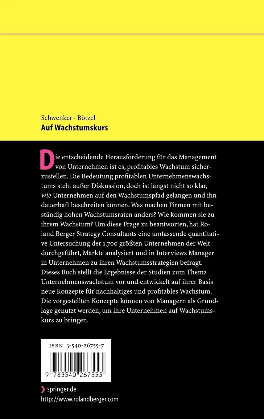 Rückseite: 9783540267553 | Auf Wachstumskurs | Erfolg durch Expansion und Effizienzsteigerung
