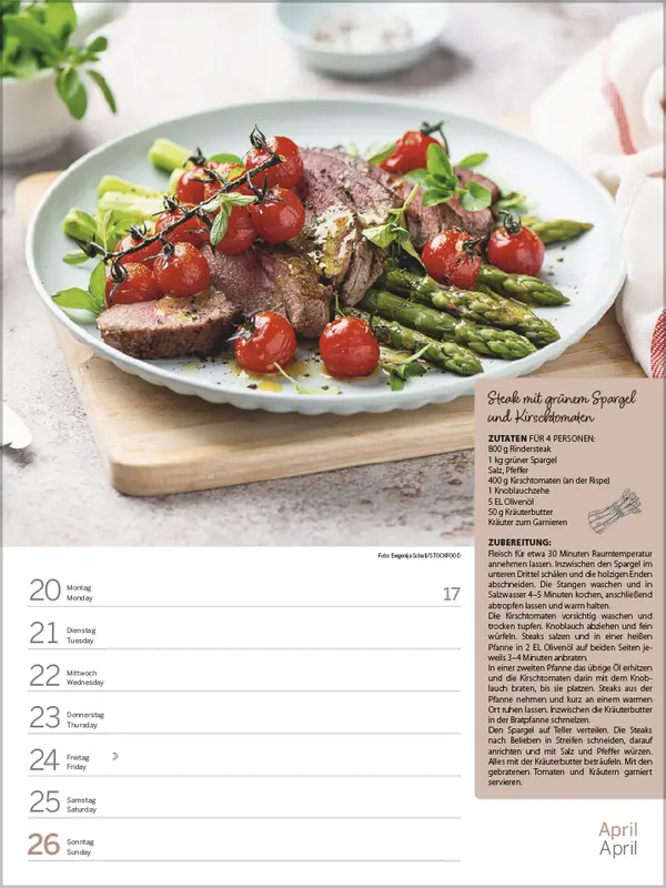 Bild: 9783731887553 | Saisonale und regionale Genussrezepte 2026 | Verlag Korsch | Kalender