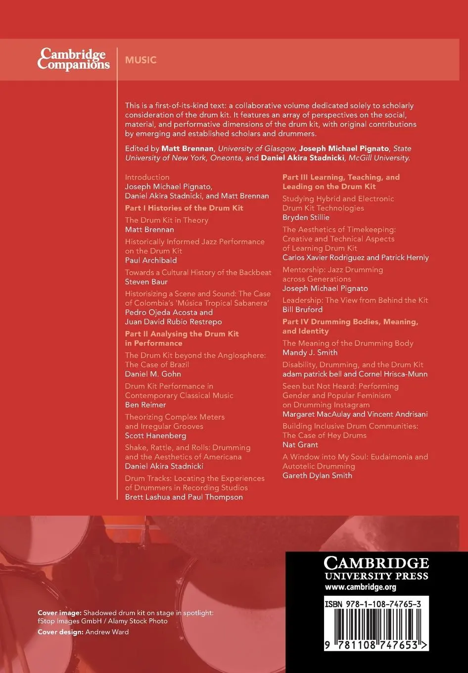 Rückseite: 9781108747653 | The Cambridge Companion to the Drum Kit | Matt Brennan (u. a.) | Buch