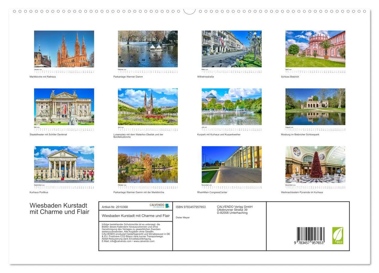 Bild: 9783457957653 | Wiesbaden Kurstadt mit Charme und Flair (Wandkalender 2026 DIN A2...