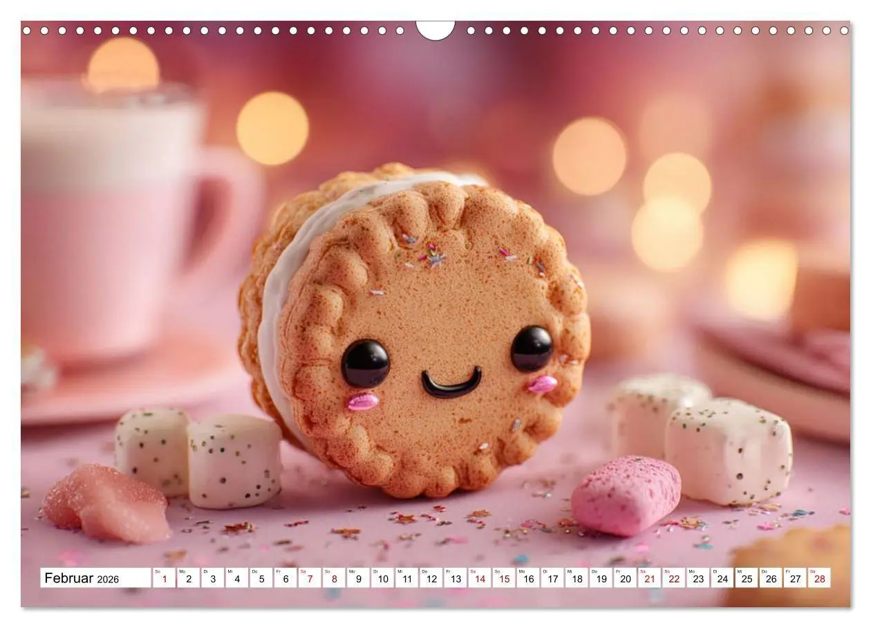 Bild: 9783516737653 | Kawaii-Glücksmomente (Wandkalender 2026 DIN A3 quer), CALVENDO...