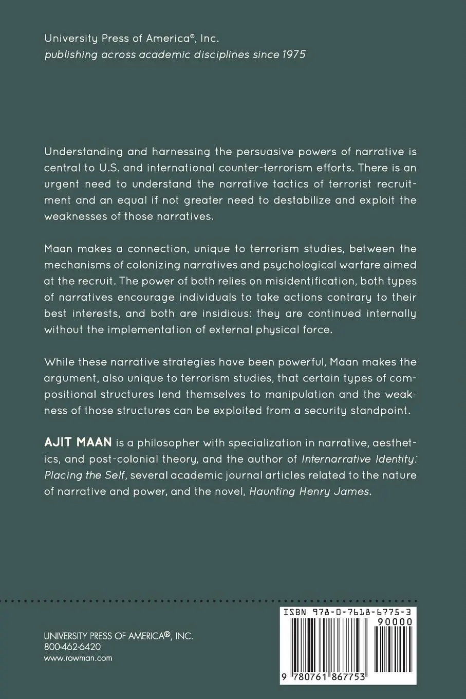 Rückseite: 9780761867753 | Counter-Terrorism | Narrative Strategies | Ajit Maan | Taschenbuch