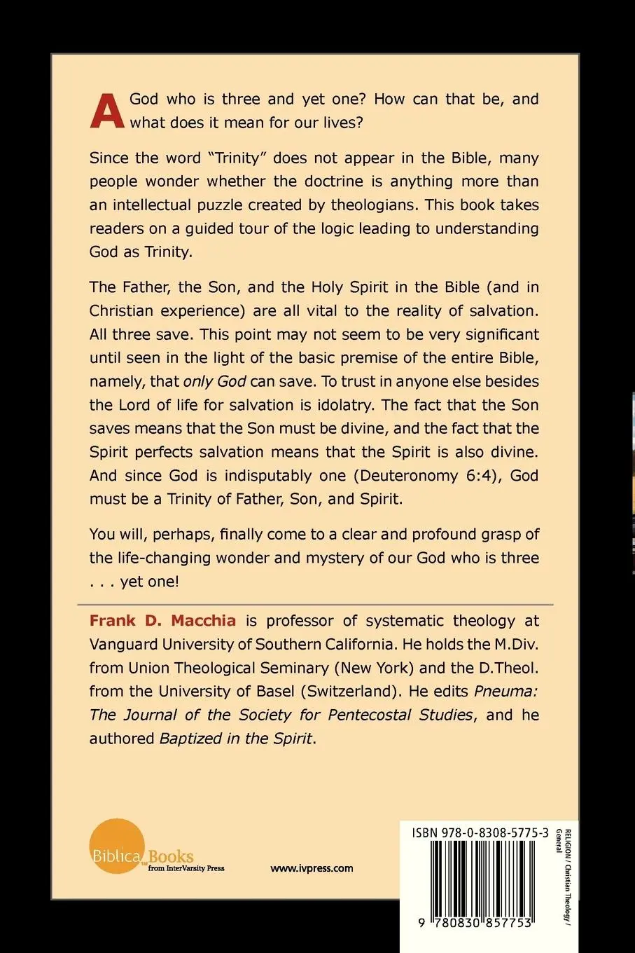 Rückseite: 9780830857753 | The Trinity, Practically Speaking | Frank D. Macchia | Taschenbuch